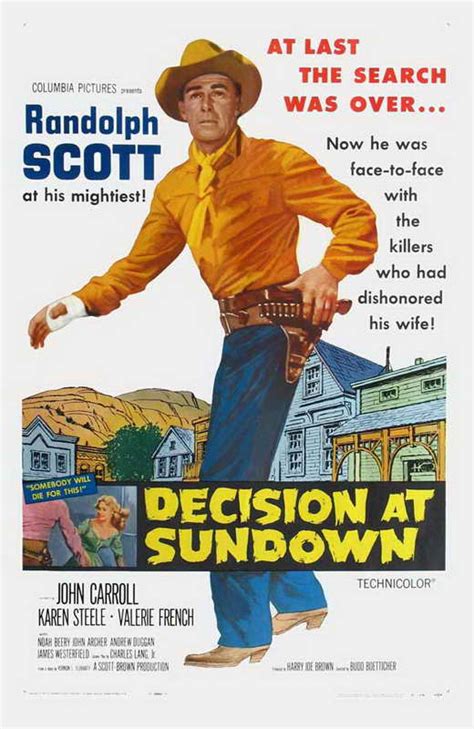 Decision At Sundown Movie Posters From Movie Poster Shop