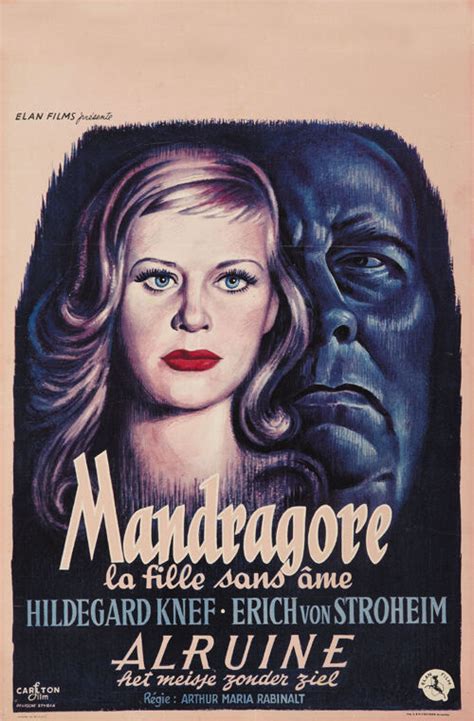 Mandrake - Alraune (1952) Cult Horror movie poster print ...
