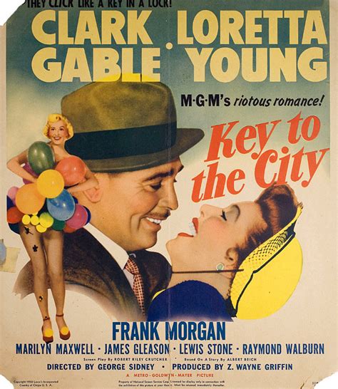 Key to the City 1950 U.S. Window Card Poster | Posteritati ...