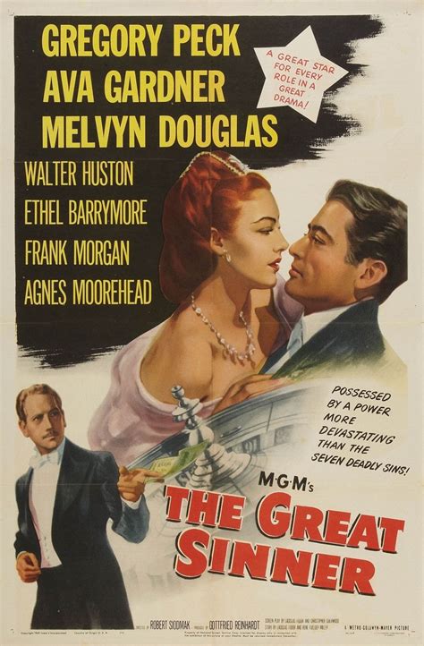 The Great Sinner, 1949 | Vintage Movie Posters | Pinterest ...