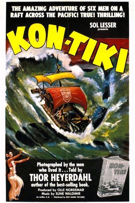 The original 1950 "Kon-Tiki" movie poster | Tiki ...