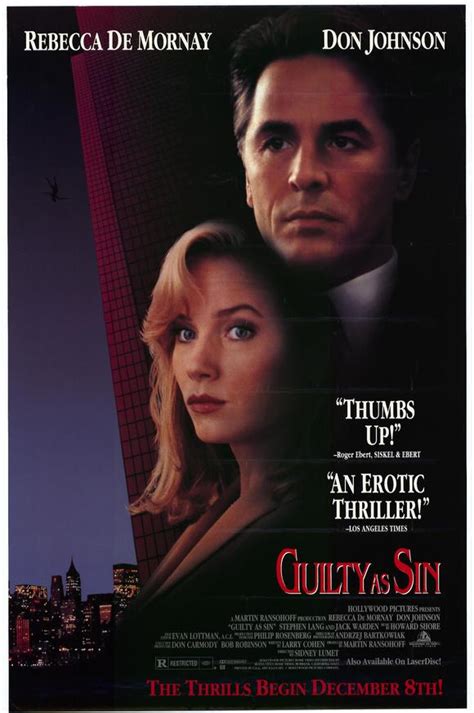 Guilty as Sin Movie Posters From Movie Poster Shop