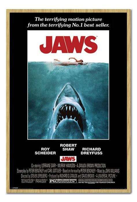 Framed Jaws The Movie 1975 Official One Sheet Style Poster ...
