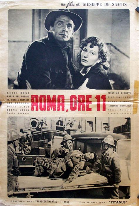"ROMA, ORE 11" MOVIE POSTER - "ONZE HEURES SONNAIENT ...