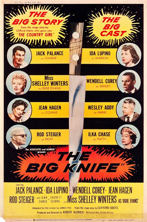 The Big Knife (1955) | Cult Movie Memorabilia | Pinterest ...